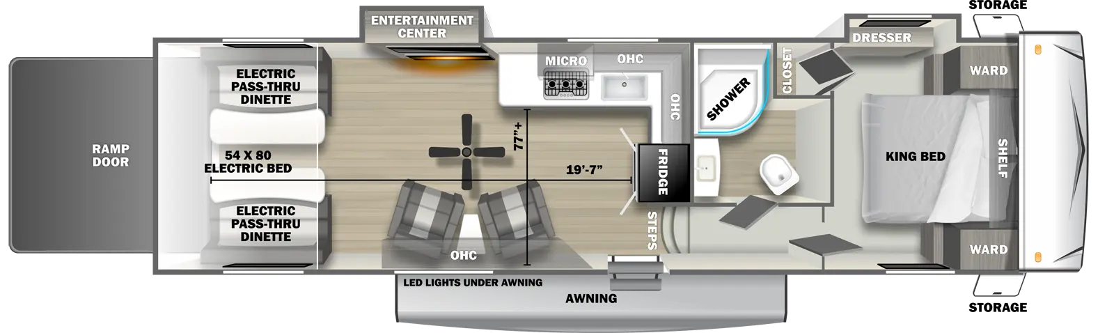 Shockwave 3300RLT Floorplan